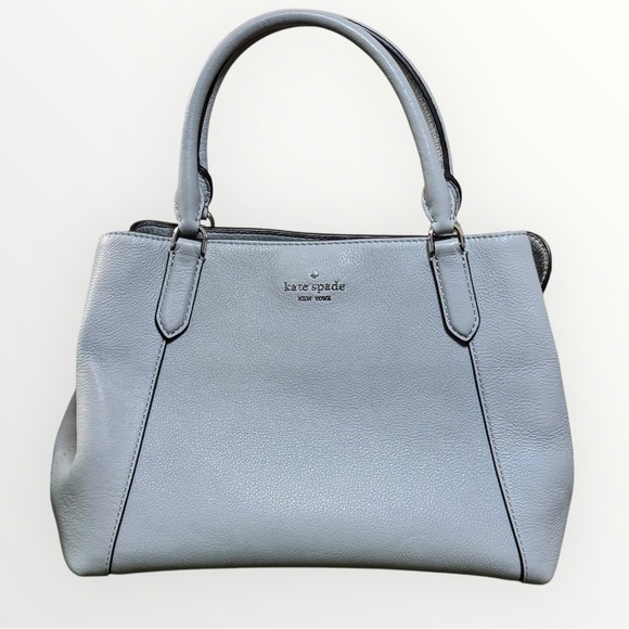 ✨ Kate Spade Light Gray Pebbled Leather Tote – Barely Used! ✨ - Picture 2 of 9